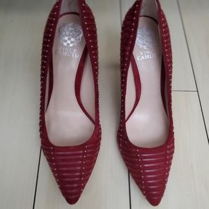 8.5 Red Vince Camuto high heel shoe